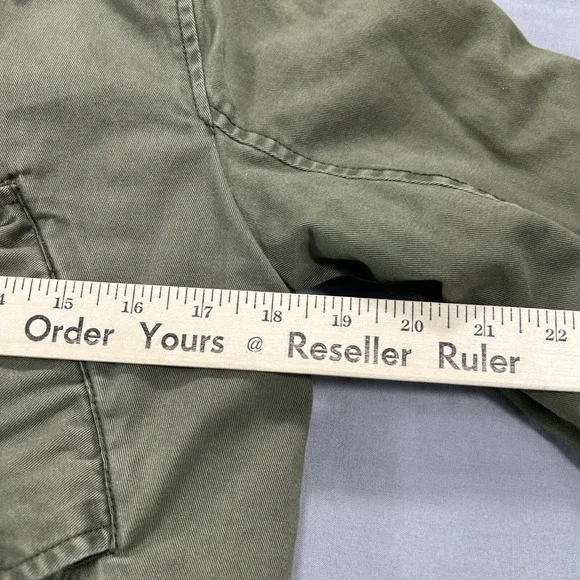 VTG Abercrombie & Fitch Jacket Mens XS Green Military Army Field Coat Lined Hood